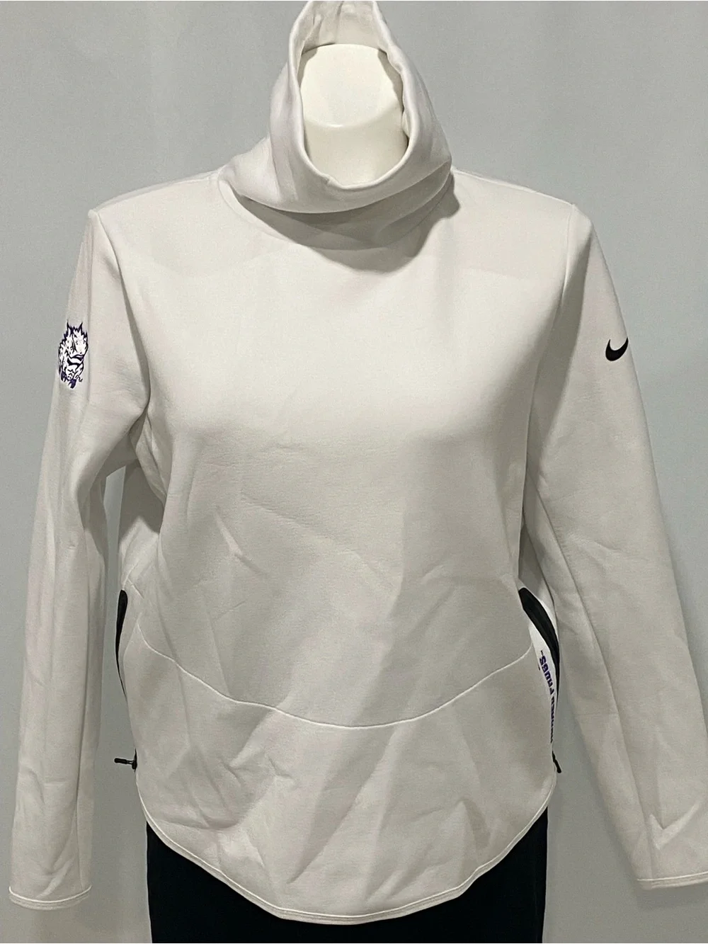Nike ladies XL TCU Horned Frogs turtleneck hoodie